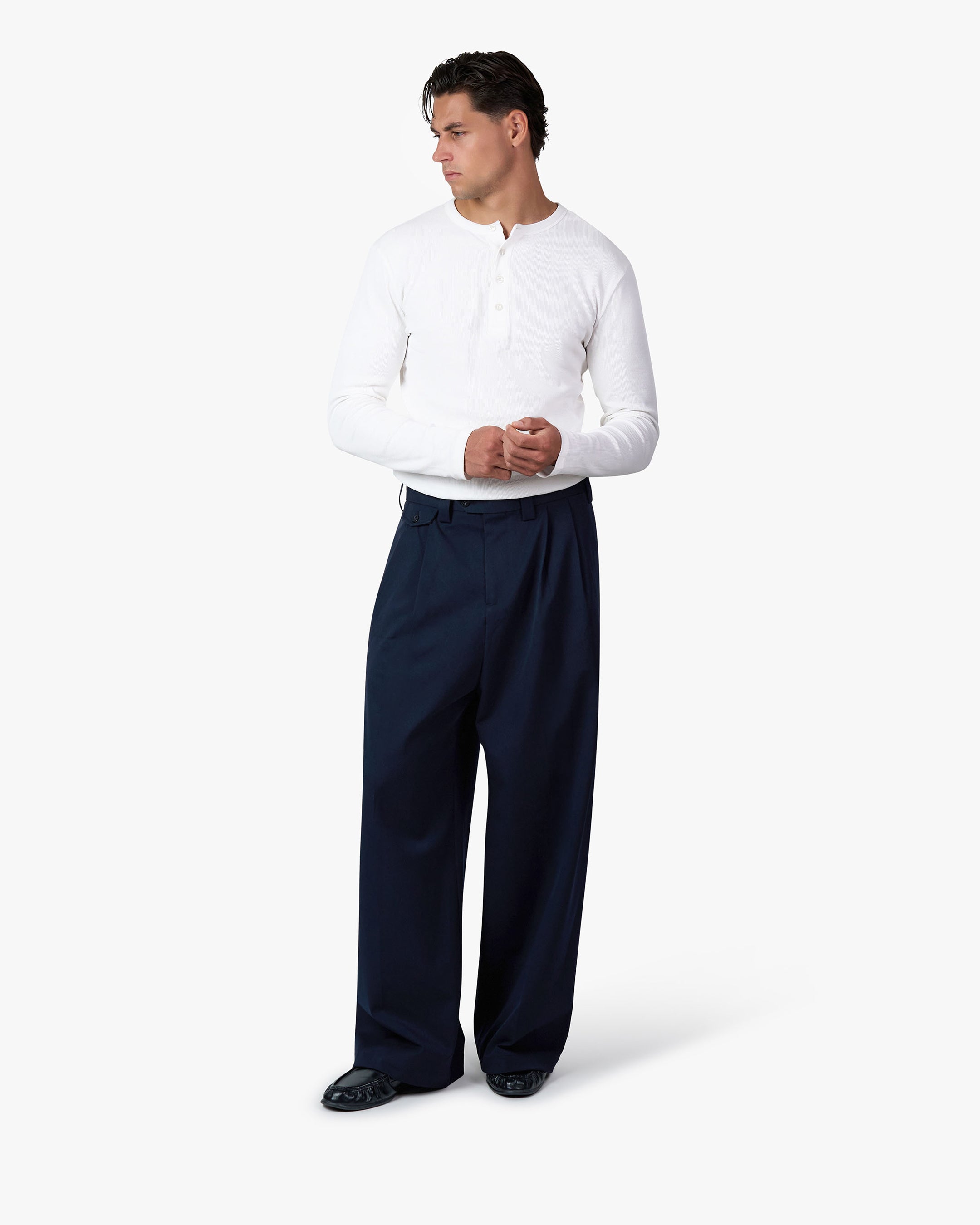 Ambra Pleated Loose-Fit Pants