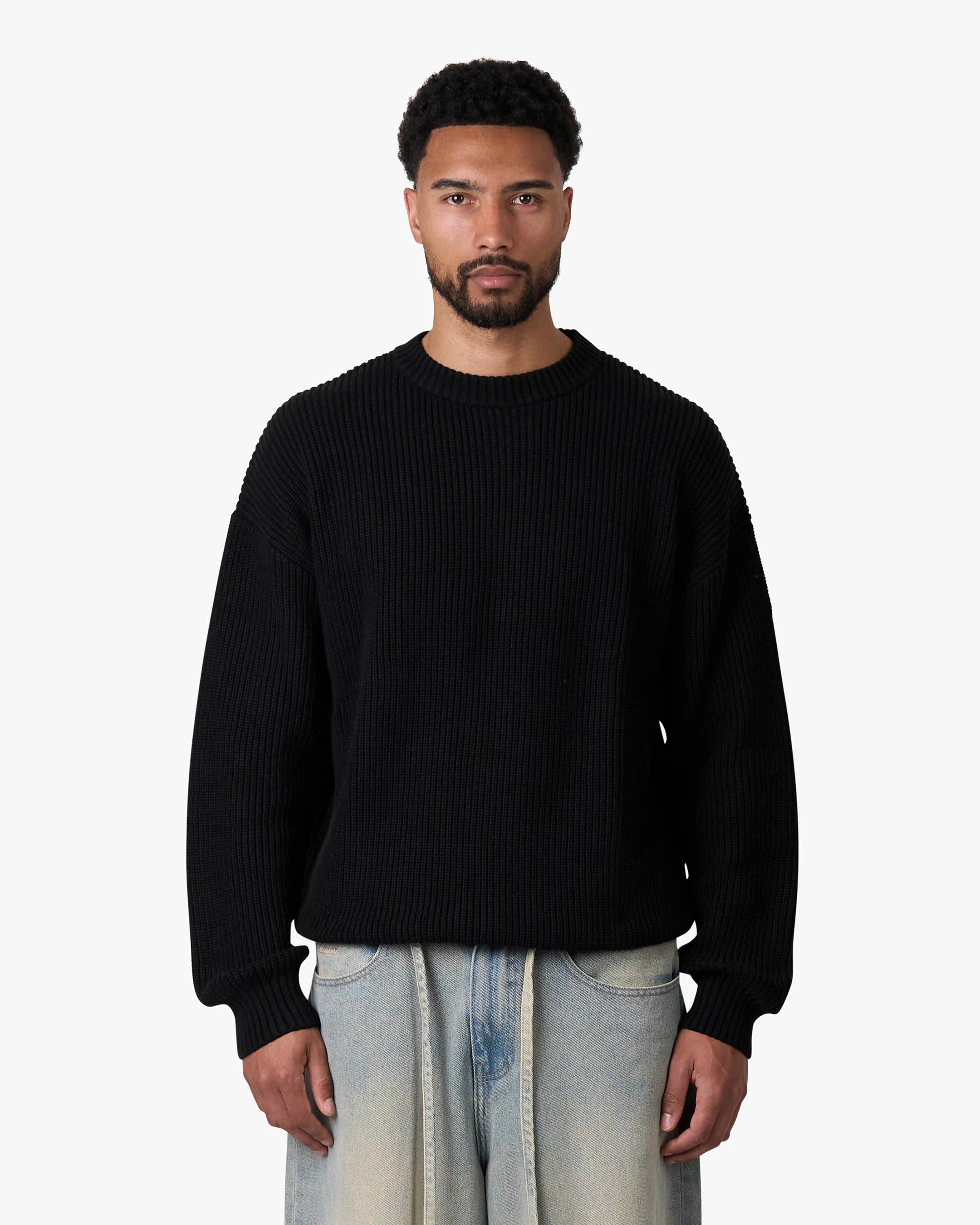 Naval Knitted Cotton Sweater