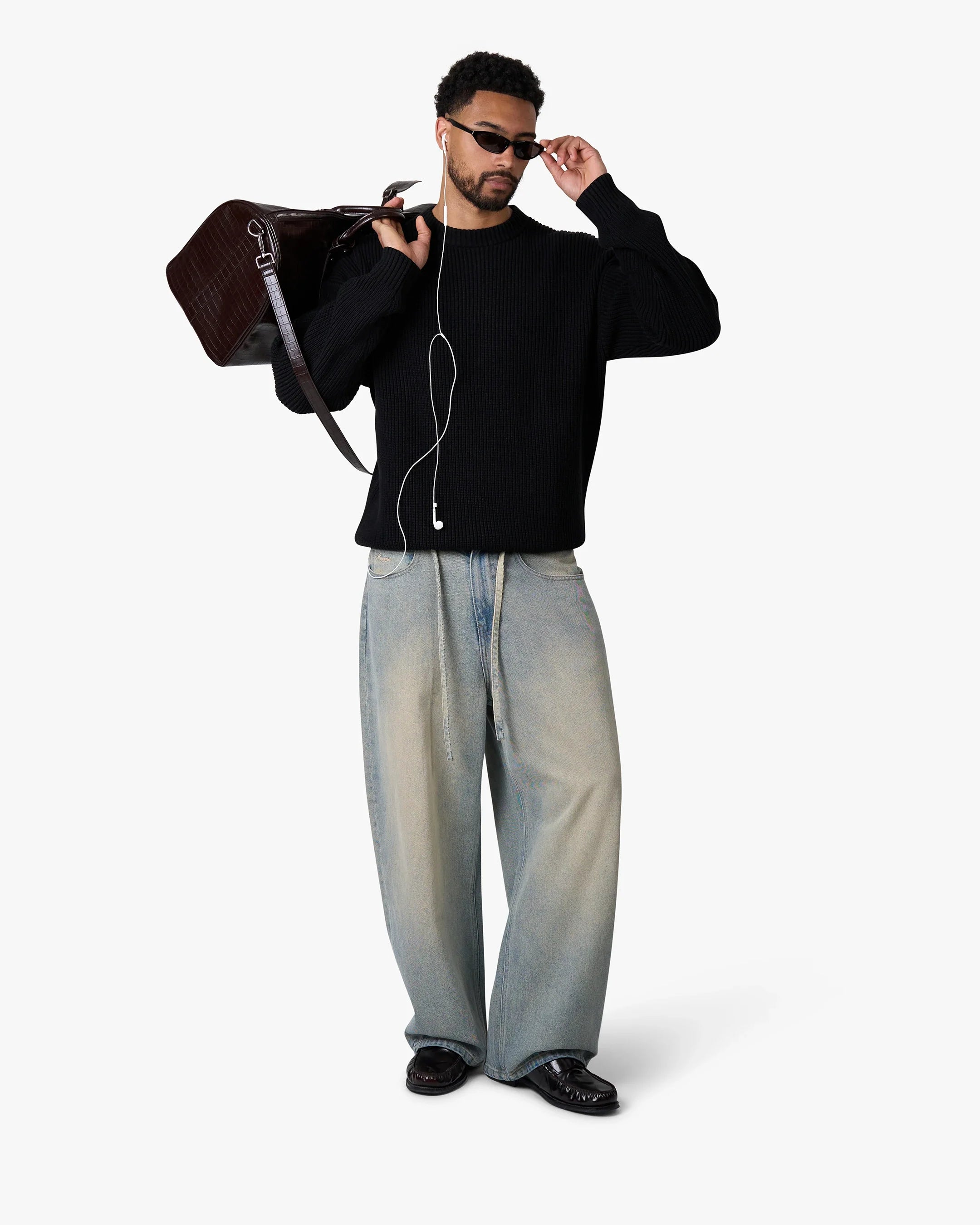 Naval Knitted Cotton Sweater