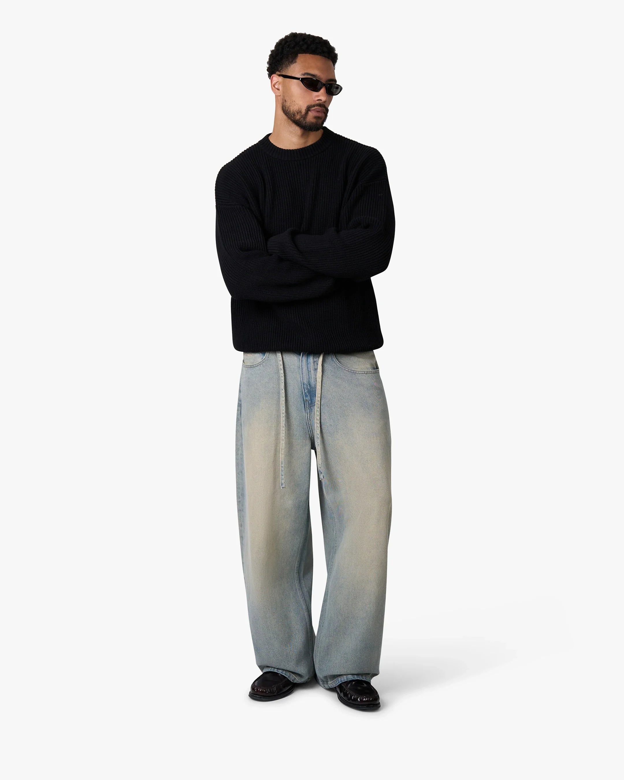 Naval Knitted Cotton Sweater