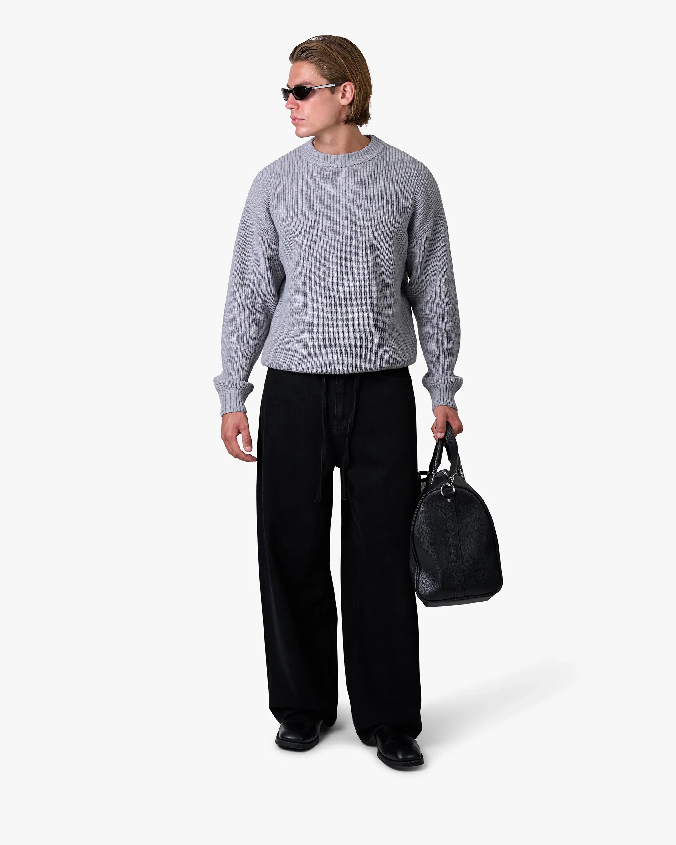 Naval Knitted Cotton Sweater