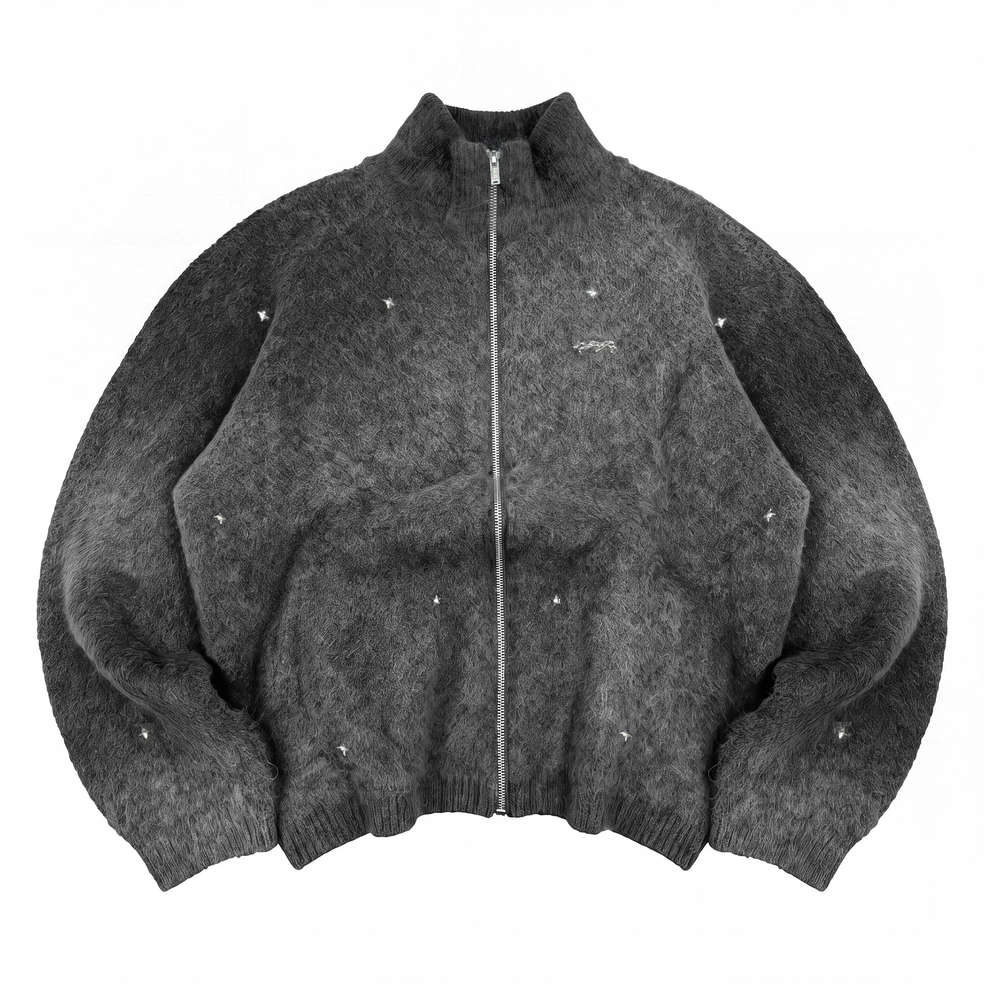 MOONLIGHT Mohair Zip Cardigan